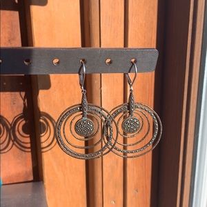 Circular layered earrings